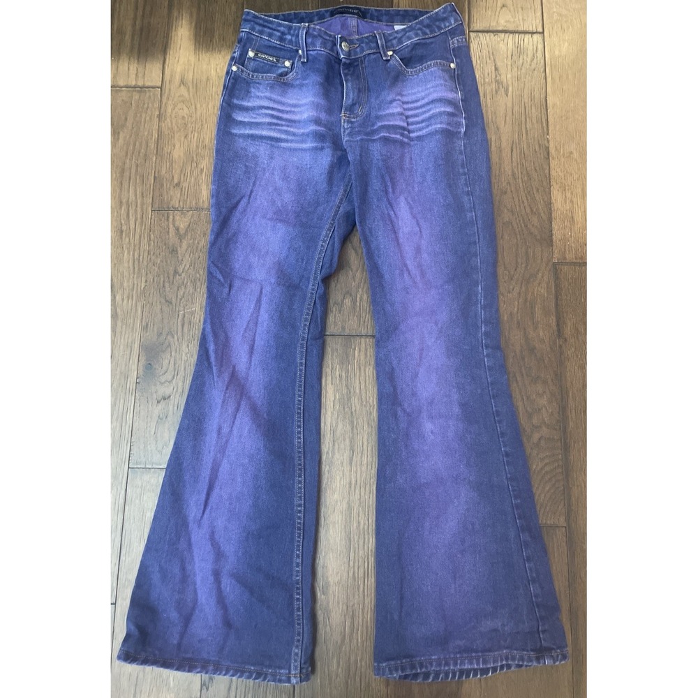 Candies Women's Jeans Size 7/8 Purple Distressed
